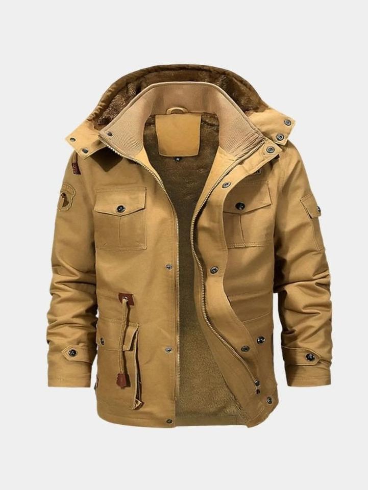 Adrian – Fleece Bomber Jacket – Khaki / S