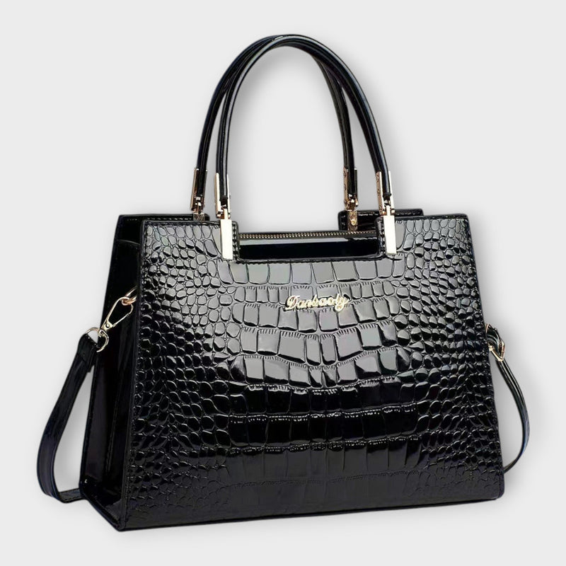 Agnes – Crocodile bag – Black
