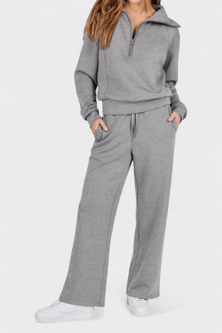 Agnes – Long sleeve set – Grey / S