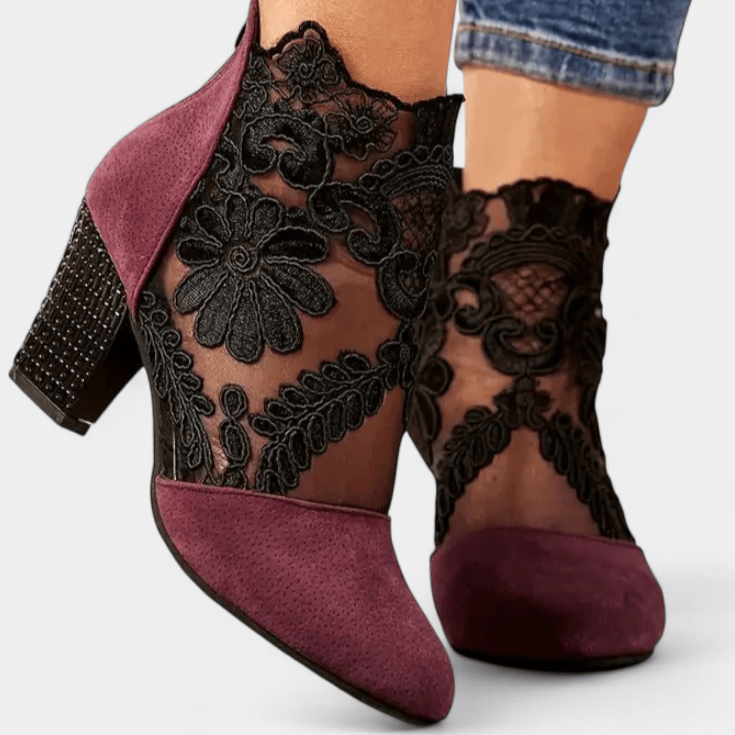 Alaine – Flower Heels – Bordeaux / 37