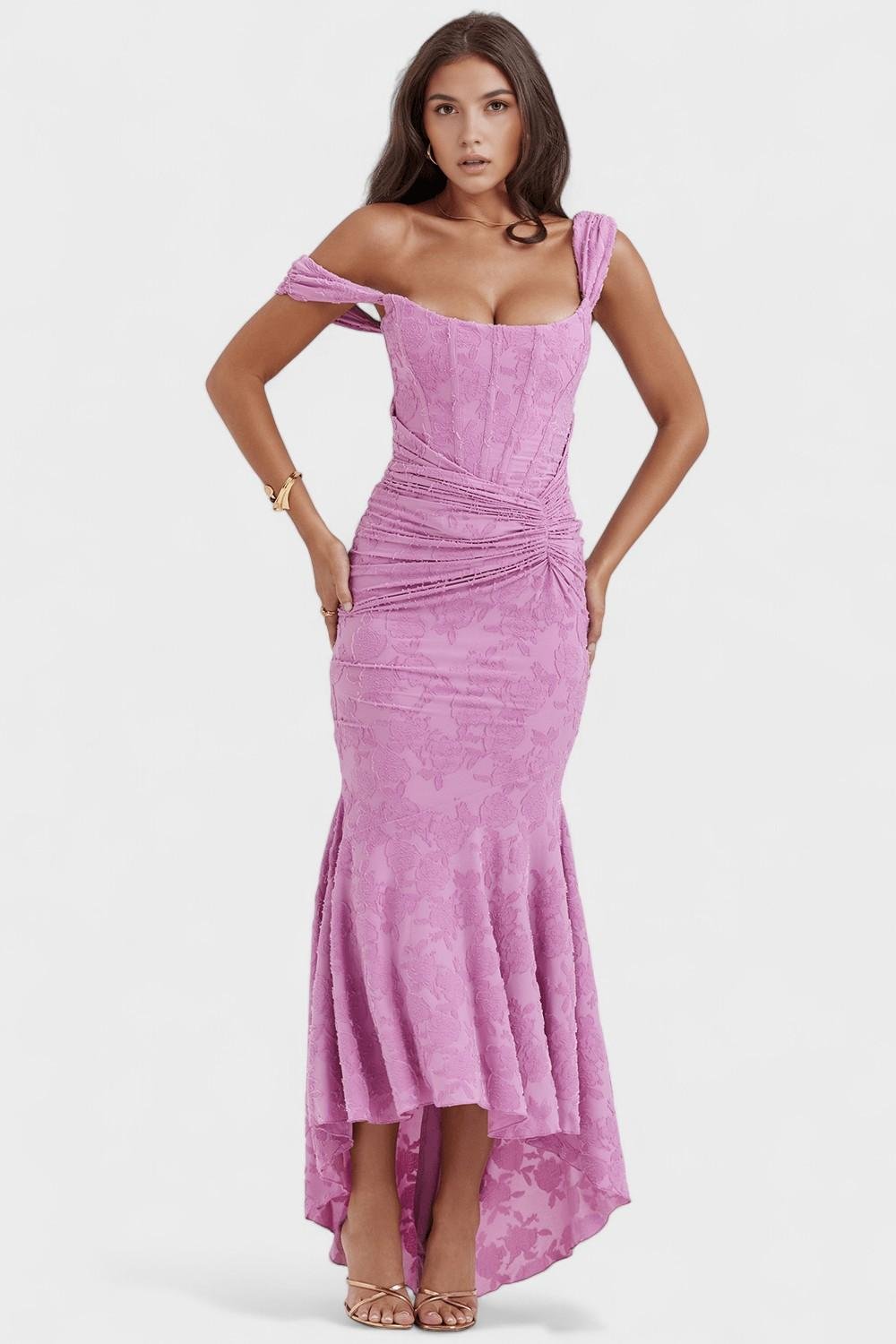 Albertha – Maxi dress – Pink / XS