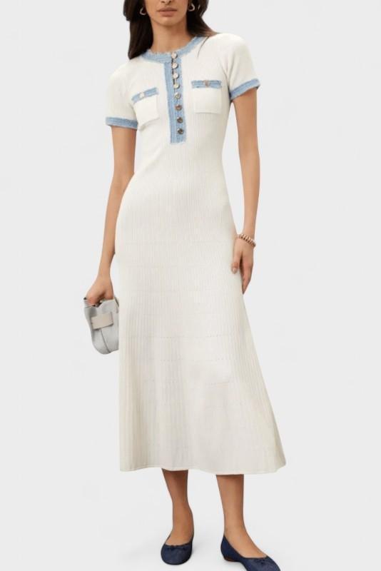 Alexia – Midi dress – White / S