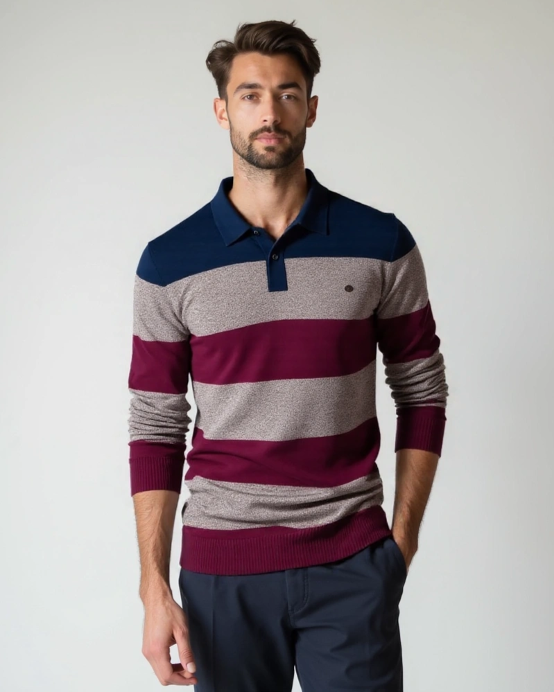 Allan – Half-Zip Hoodie – Navy Blue / S