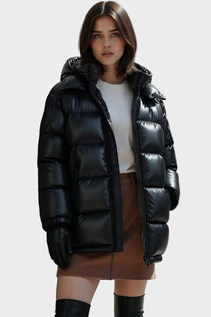 Alma – Heated down jacket – Black / M