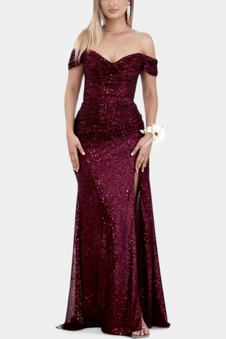 Andrea – Mermaid dress – Bordeaux / S