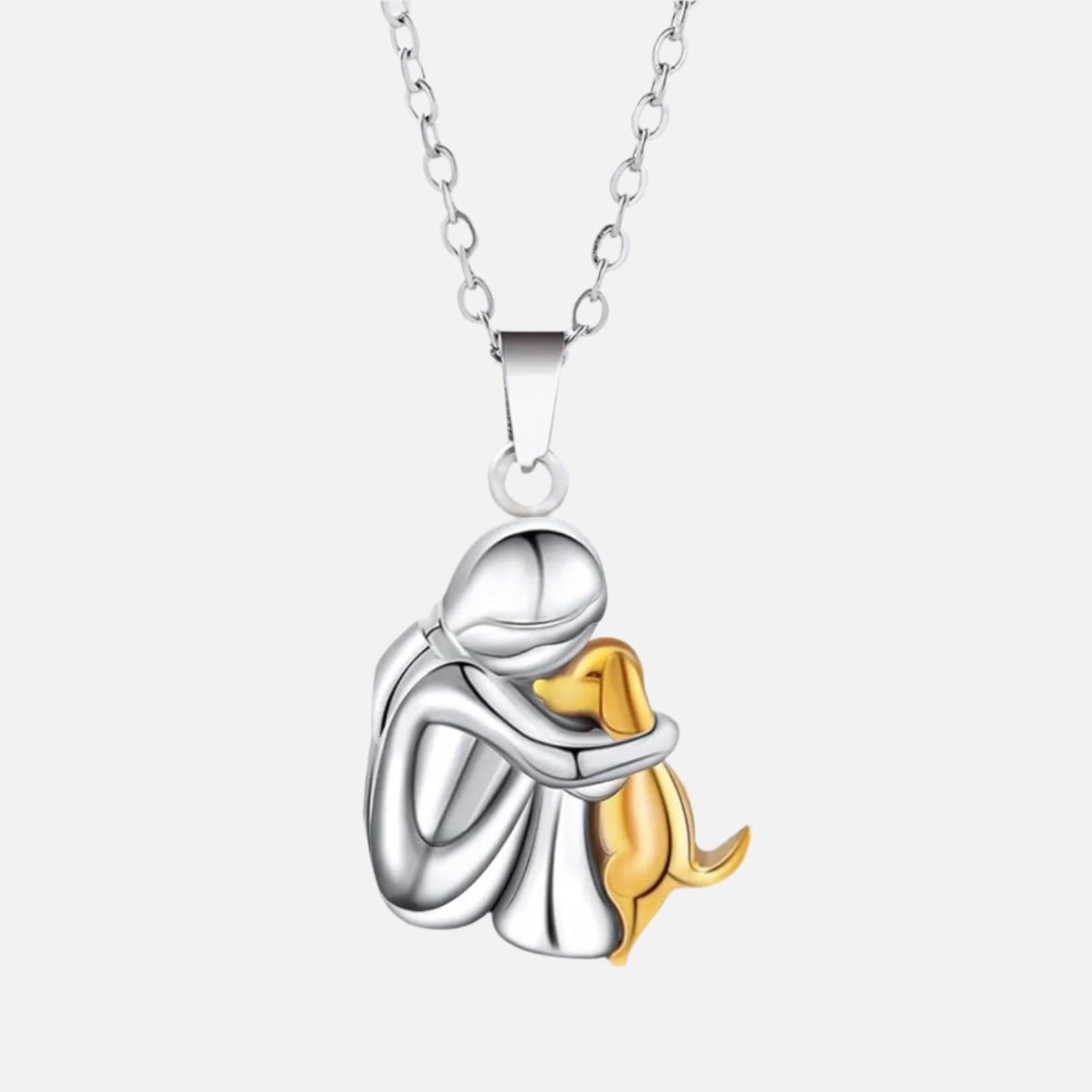 Aneta – Elegant necklace with pendant – Yellow dog