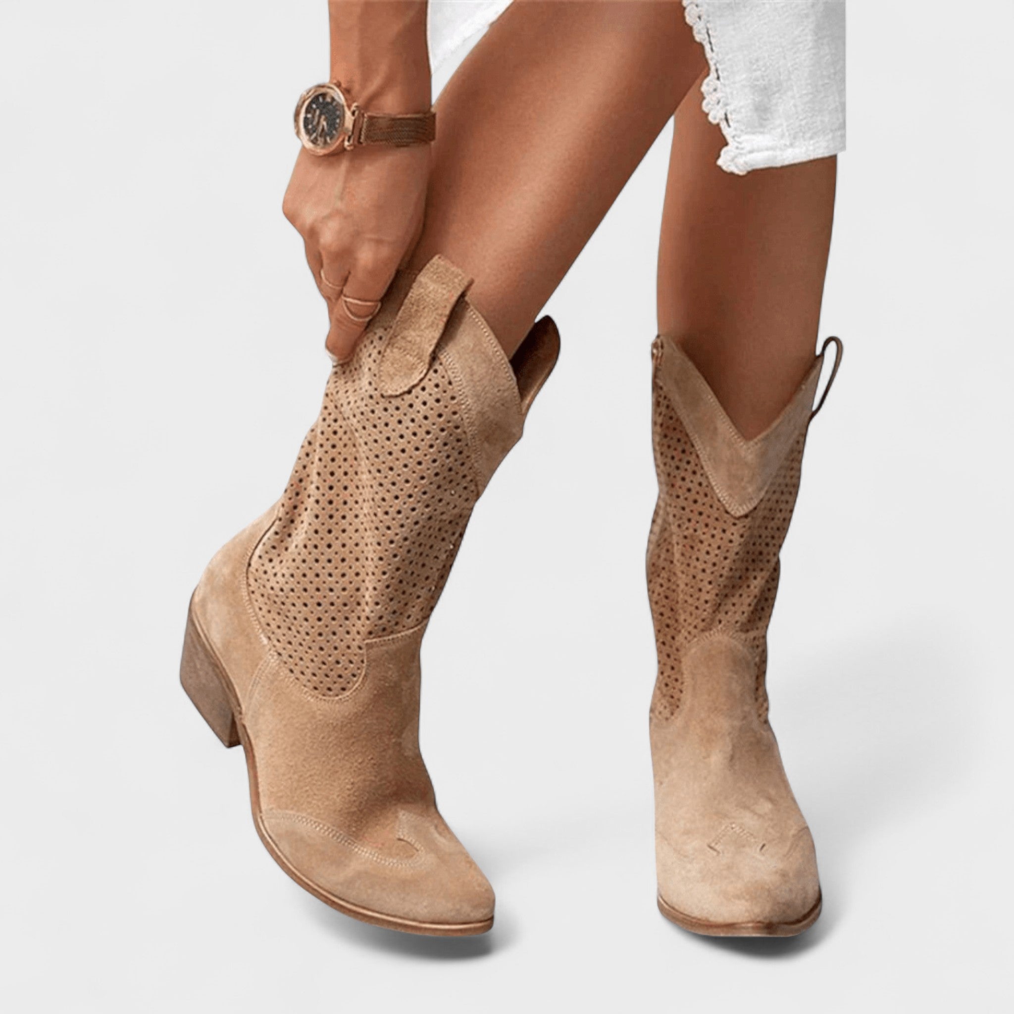 Anna – Cowboy Boots – Brown / 35
