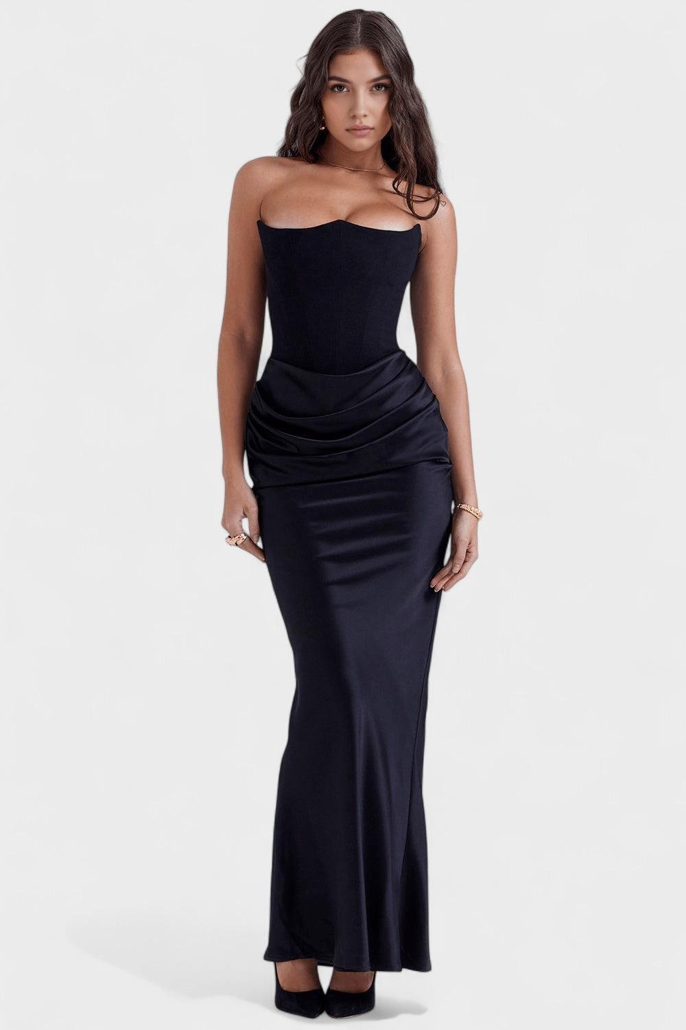 Ansa – Maxi dress – Black / XS