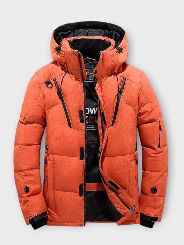 Arktis Pro – Solid men's winter parka – Orange / M