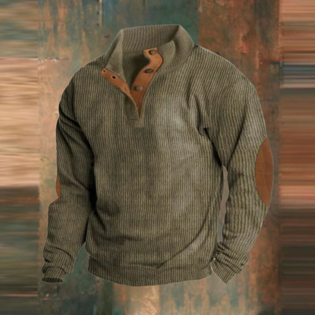 Aubin – Stylish ribbed sweatshirt – Green / S