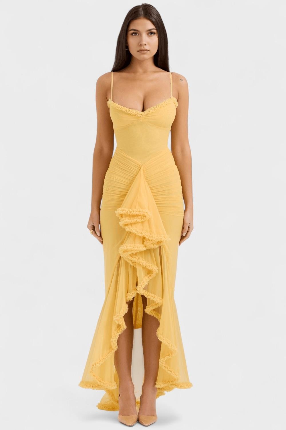 Augusta – Maxi dress – Yellow / XS