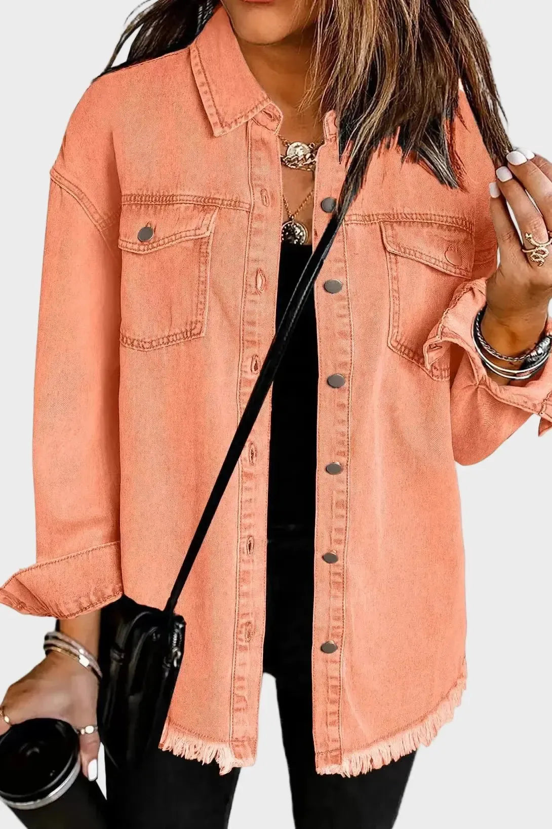 Augusta – Orange denim jacket – S