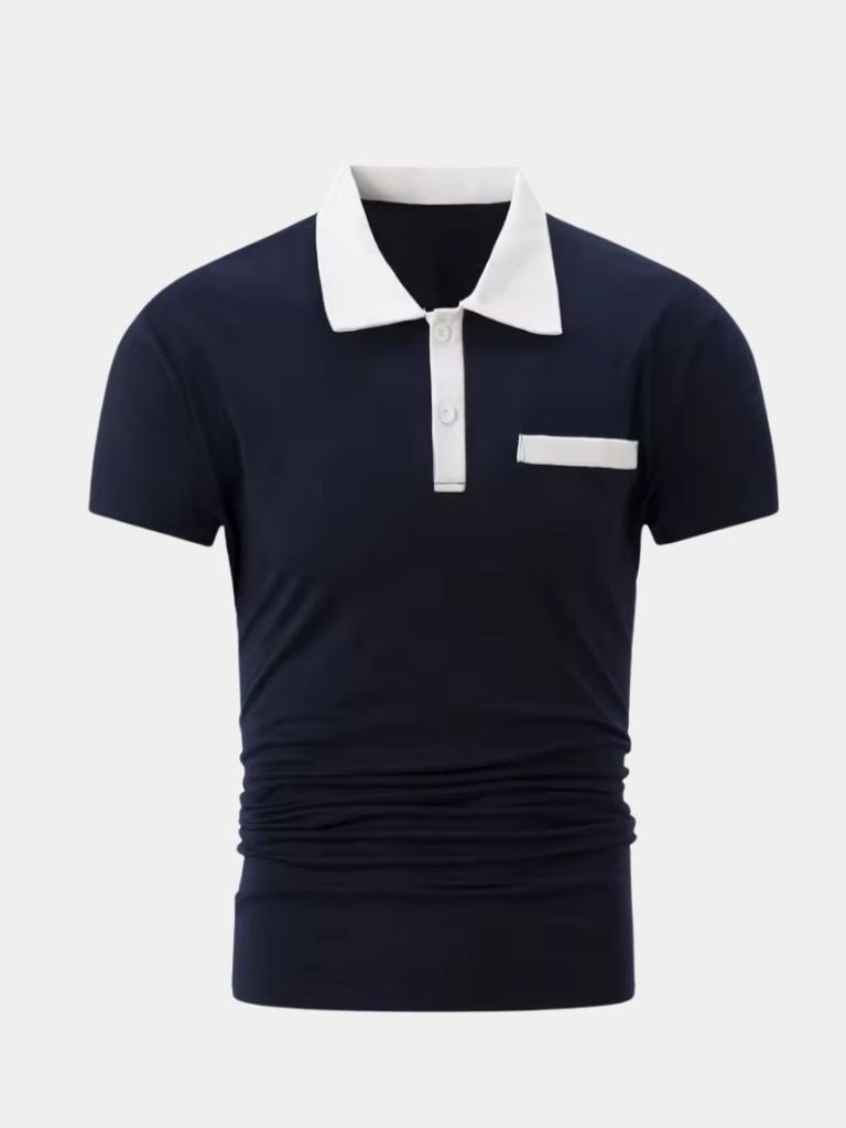 Bjørn – Elegant golf polo – Navy Blue / S
