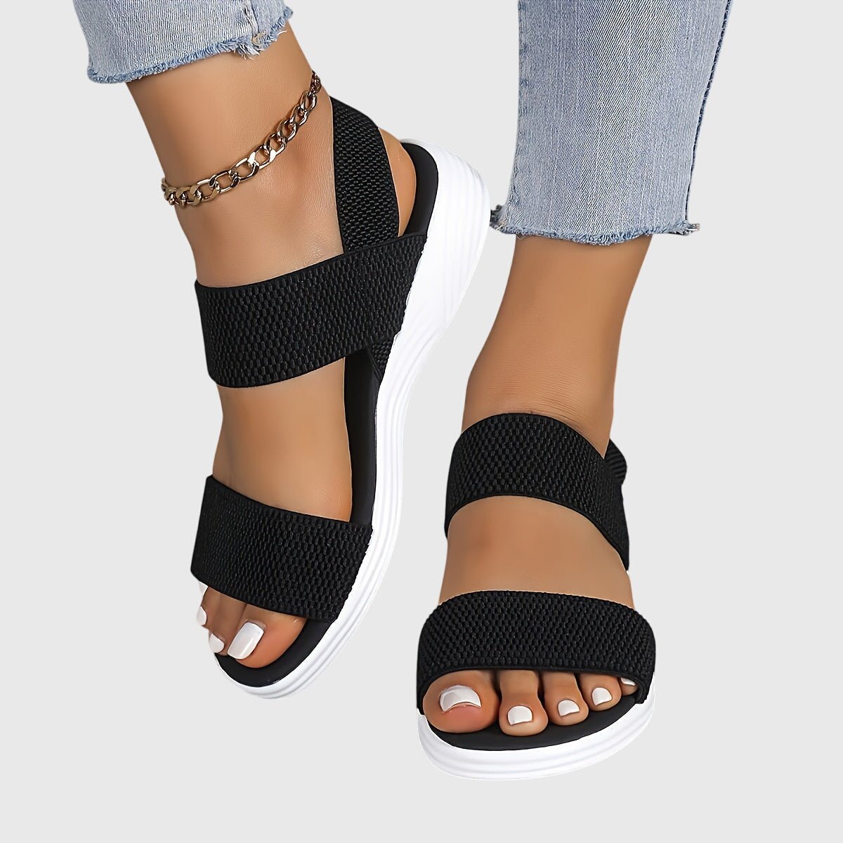 Bodil – Supportive Sandals – Black colour / 35