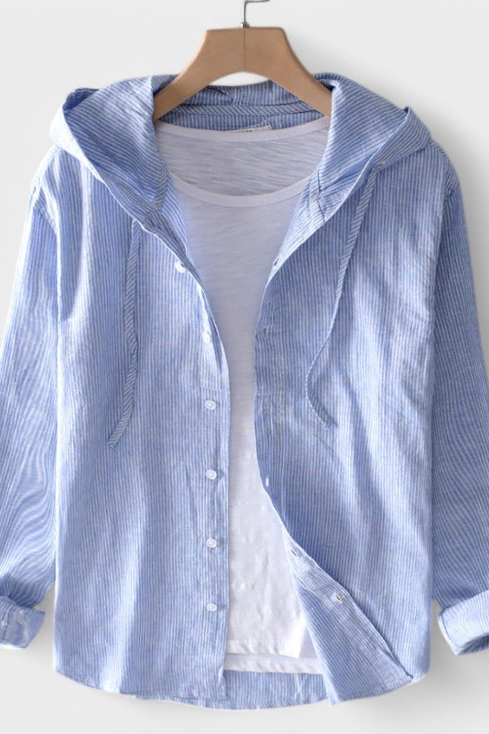 Camilla – Cotton hoodie – Blue / S