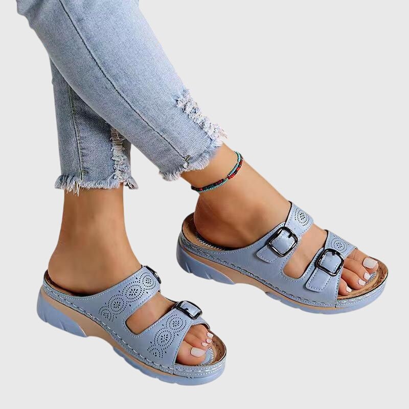 Camilla – Supportive Sandals – Light Blue / 35