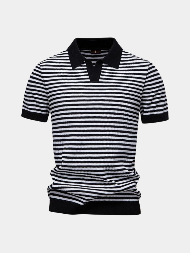 Carsten – Corsaire White Polo – Black / S
