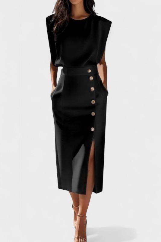 Ceecee – Midi dress – Black / S