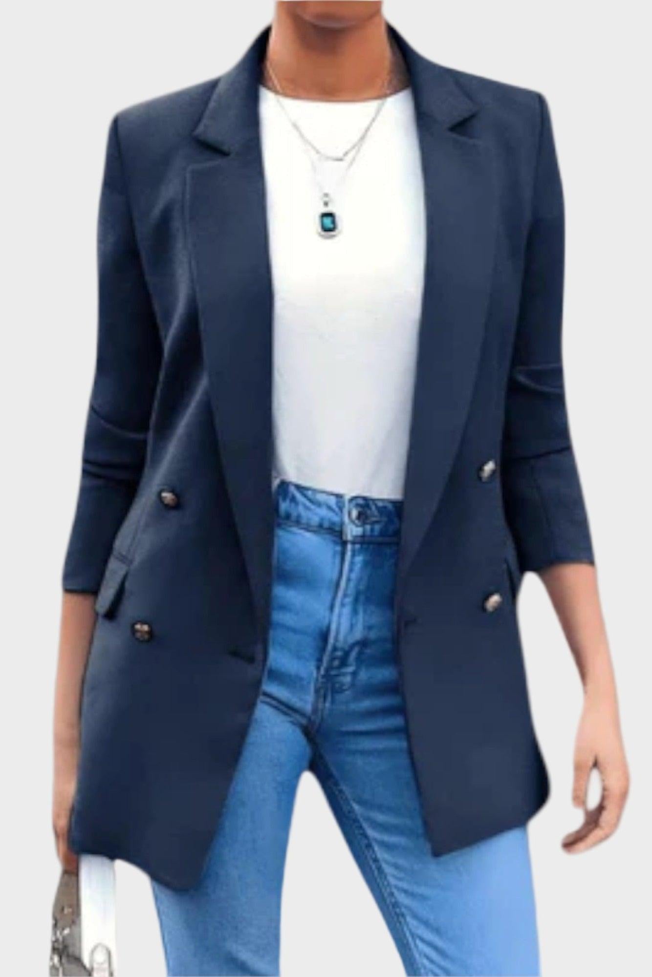 Clara – Classic blazer – Navy Blue / S