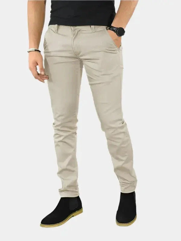 Daniel – Slim Fit Essentials Pants – Khaki / S