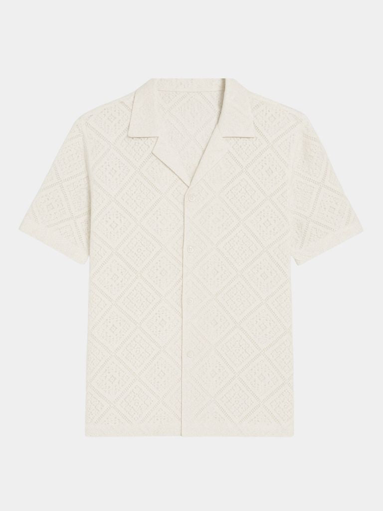Dennis – Coastal Reverie Polo – White / M