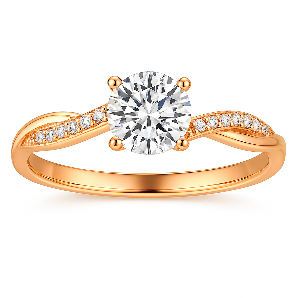 Elegant Gold Ring “Janes” – Rose Gold / 6