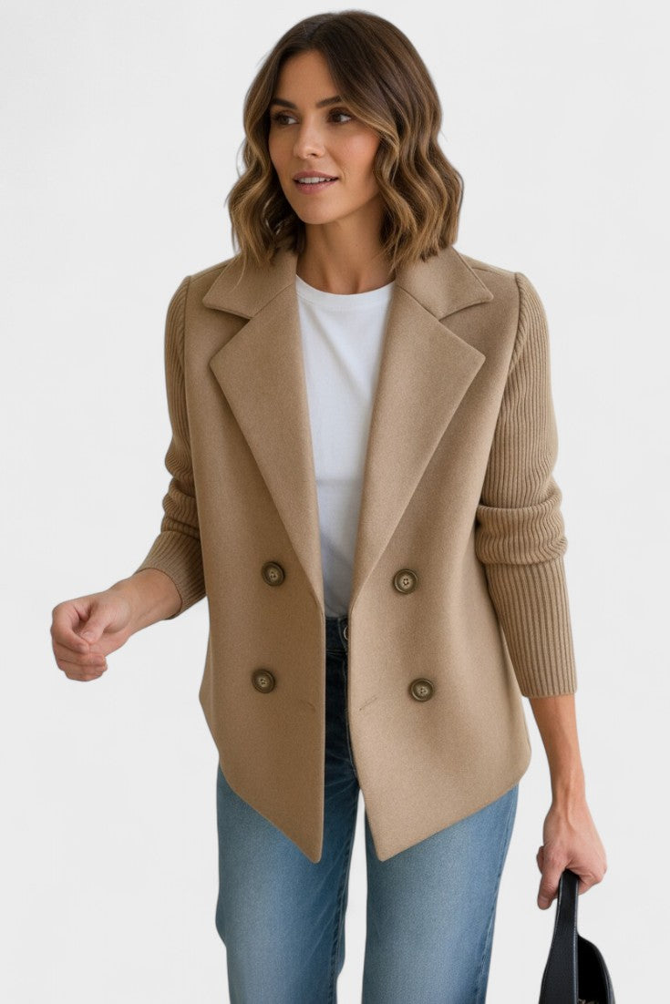 Elena – Premium casual blazer – Beige / S