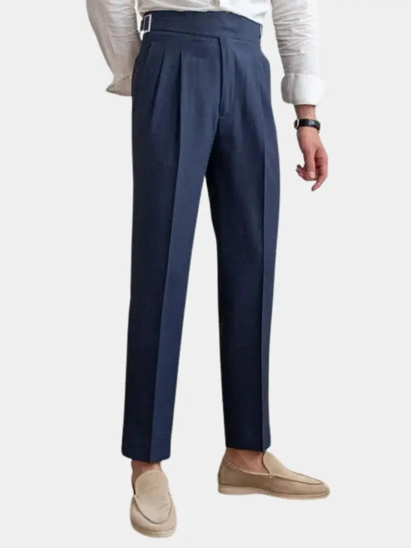 Elias – Elegant Gurkha Pants – Mongolian Blue / 29