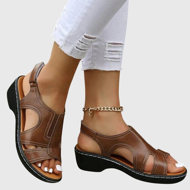 Elin – Supportive Sandals – Brown / 35
