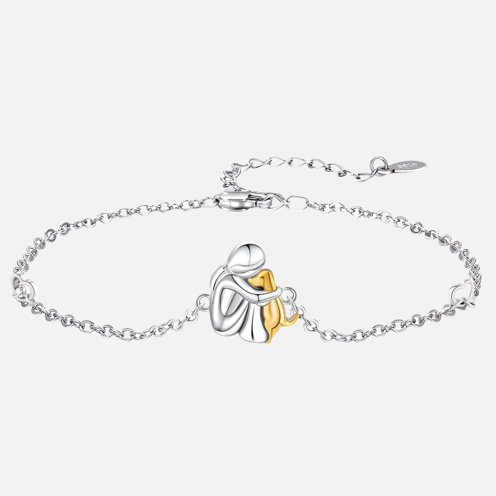 Elisa - Bracelet with dog icon – Gold and Silver