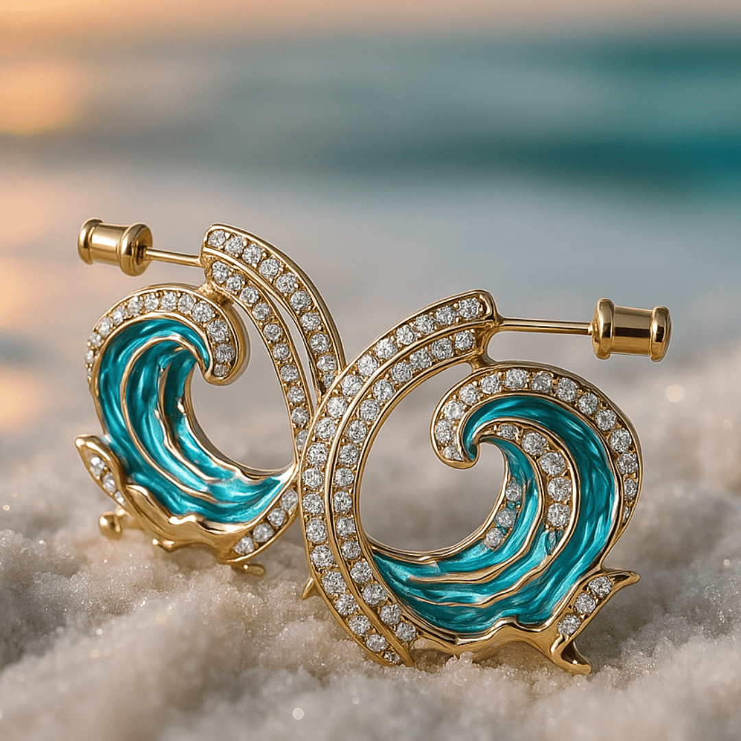 Ellen – Sea luster earrings – Gold