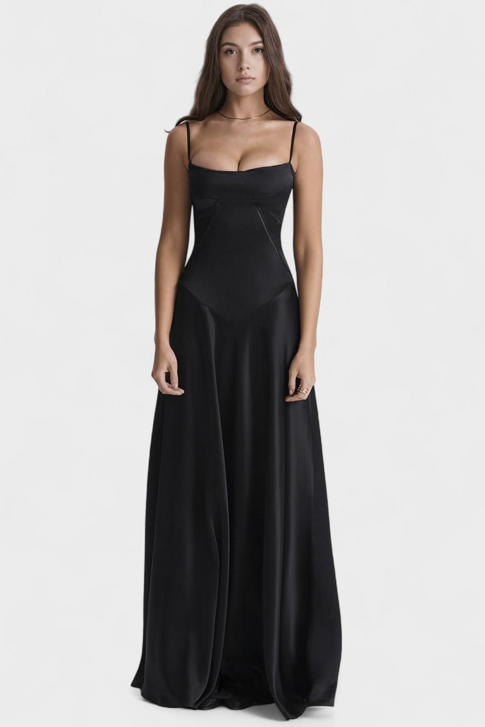 Emilie – Maxi Dress – Black / XS