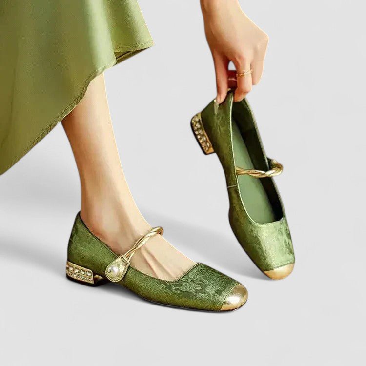 Emilie – Supportive Mary Jane Shoes – Green / 35