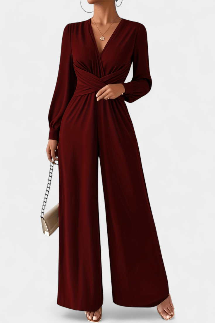 Eudora – Women's jumpsuit – Bordeaux / S