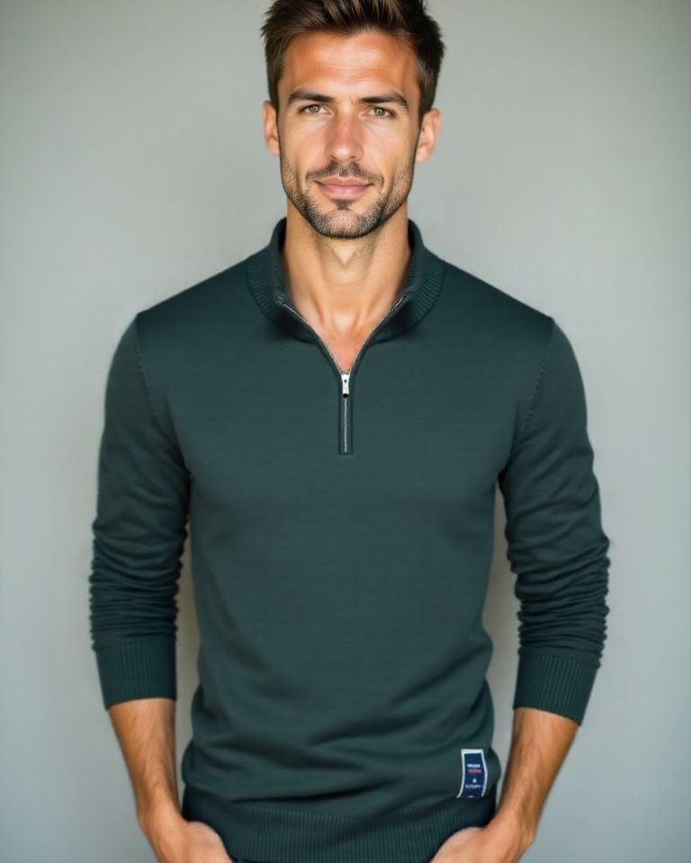 Frederik – Zip Jumper – Navy Blue / S