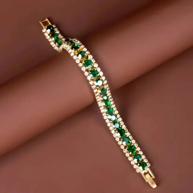 Gold and Green Bracelet