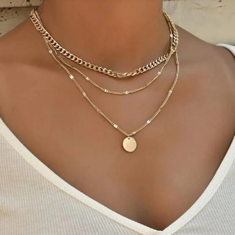 Gold and silver plated necklace – Gold