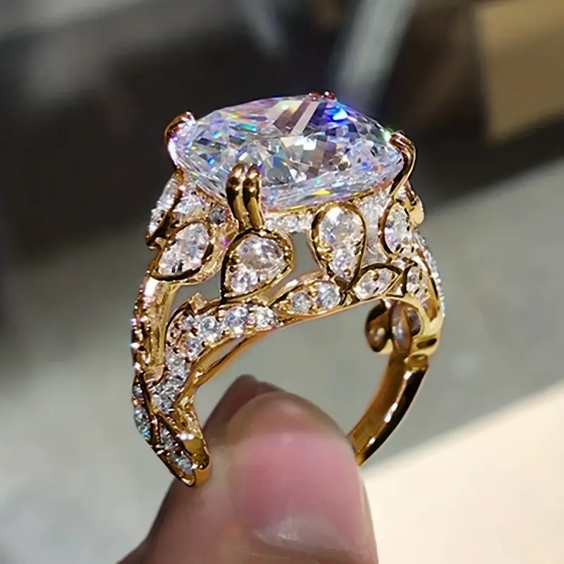 Gold ring with vintage glass – 15 / Gold