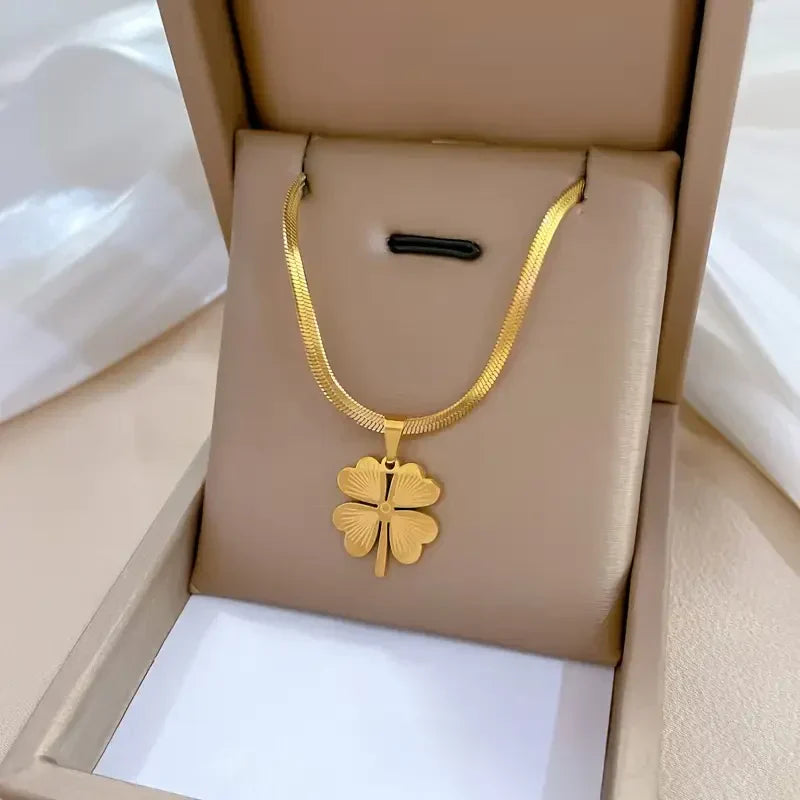 Golden four-leaf clover