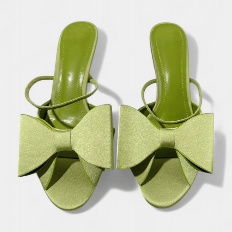 Helle – Faux Leather Pumps – Green / 37