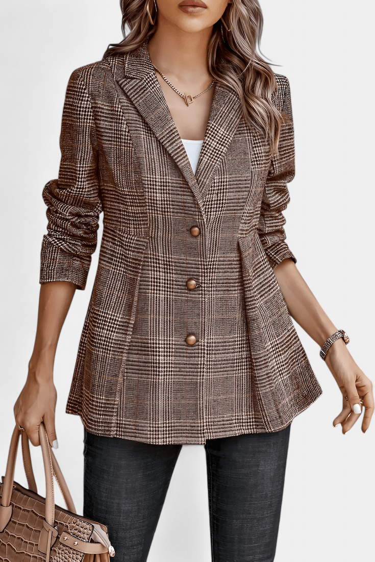 Henriette – Peplum Blazer – Brown / S