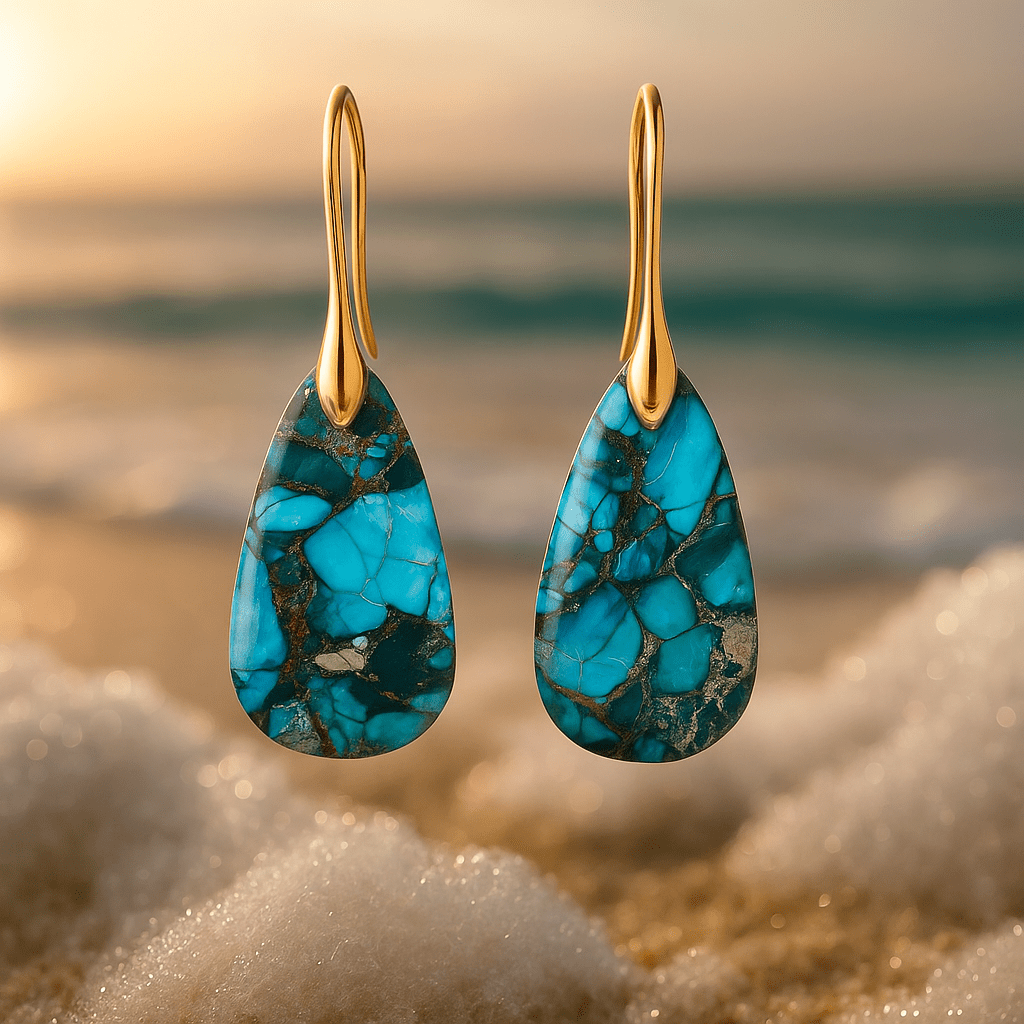 Henriette – Turquoise earrings