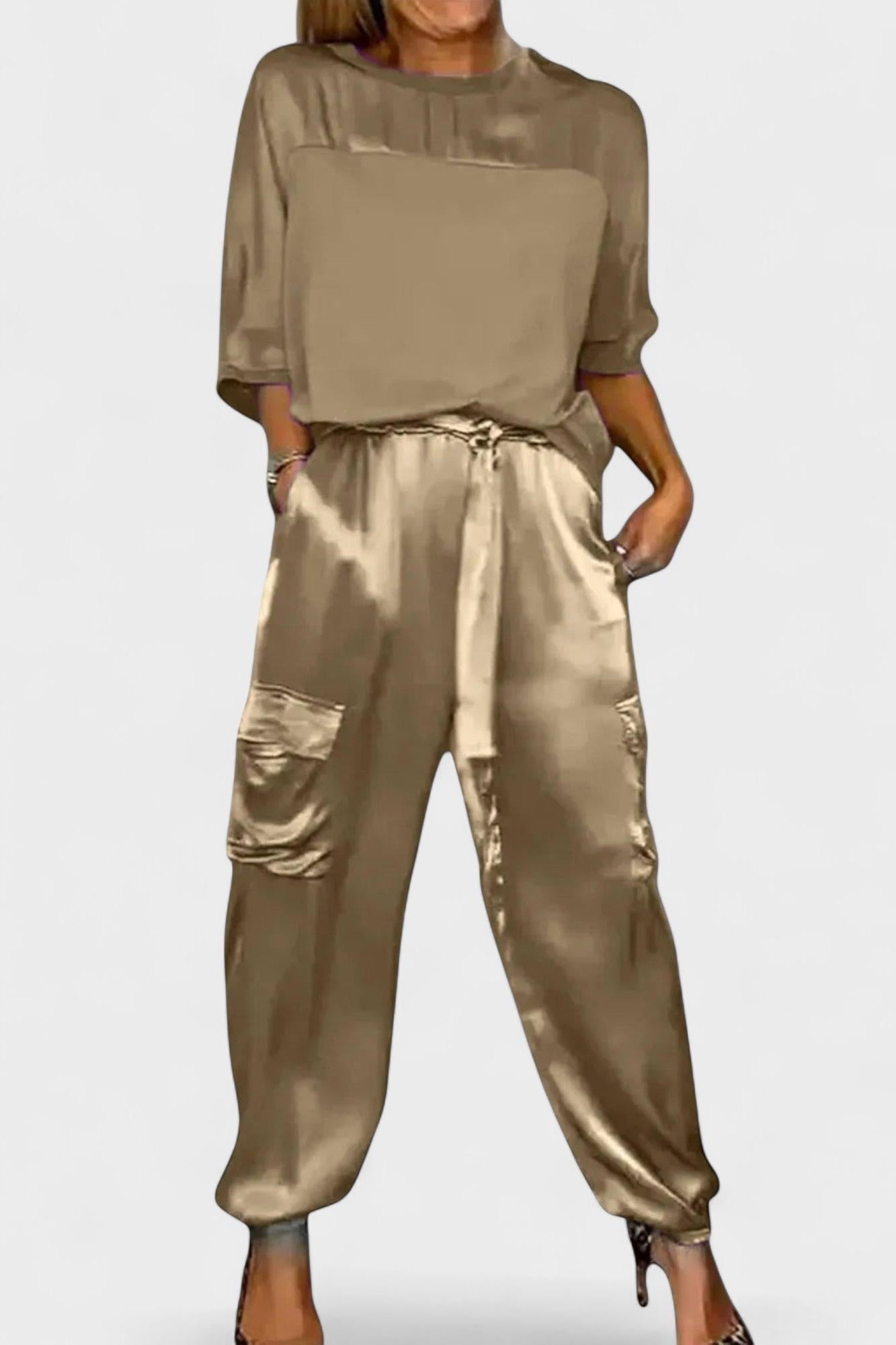 Ida – Silk set – Gold / S
