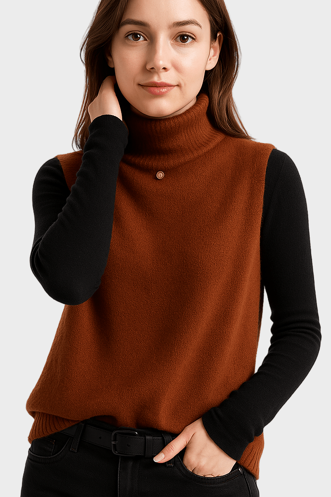 Johanne – Sleeveless shirt – Khaki / XS