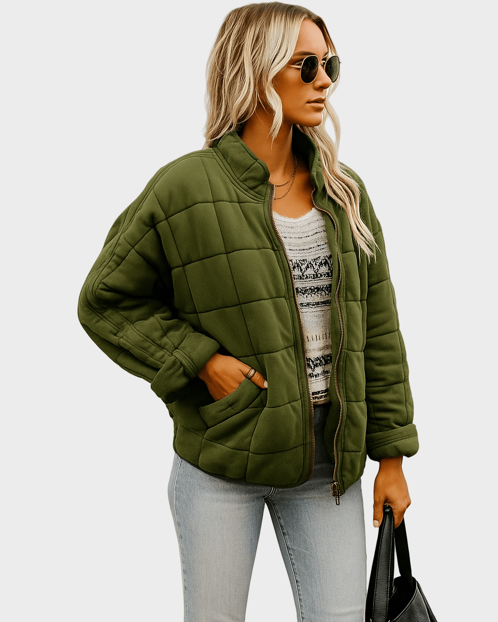 Johanne – Lightly padded jacket – Green / S