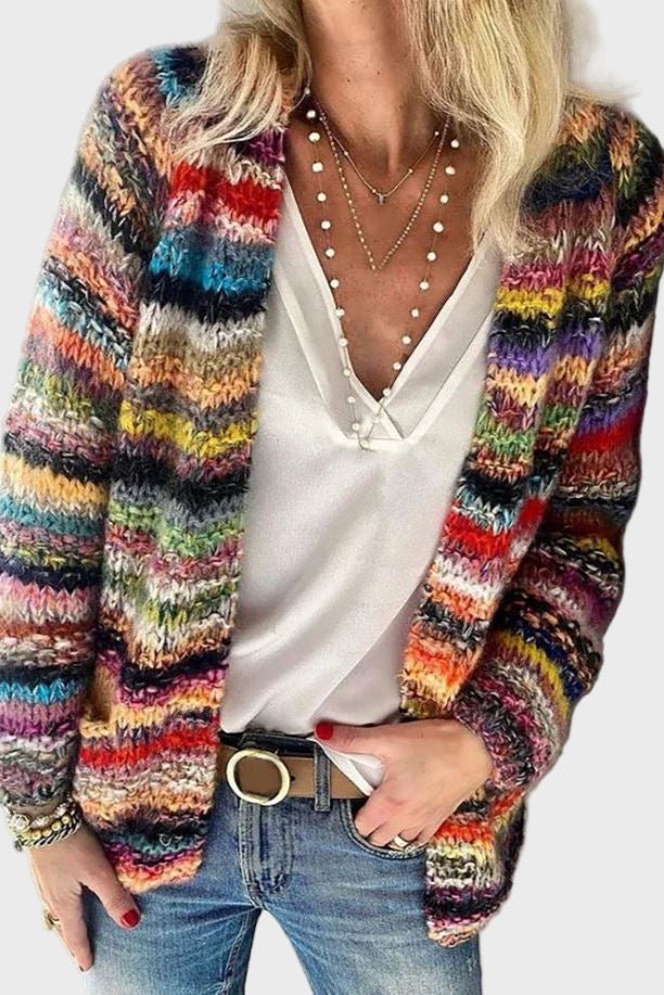 Johanne – Multicolored vest – Red / S