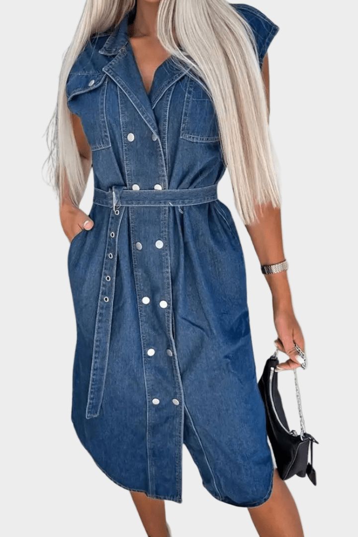 Kaisa – Denim dress – Light Blue / S