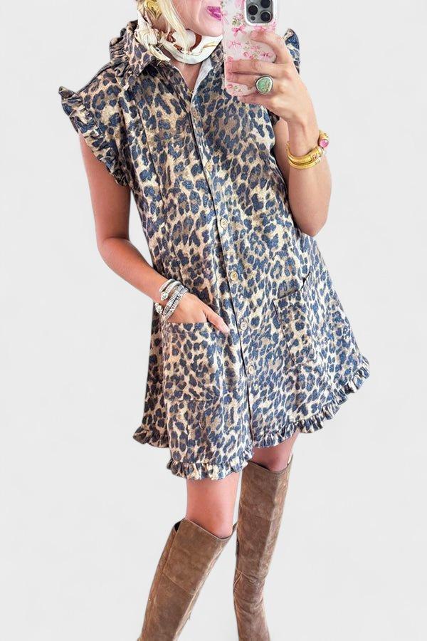 Karla – Leopard mini dress – S