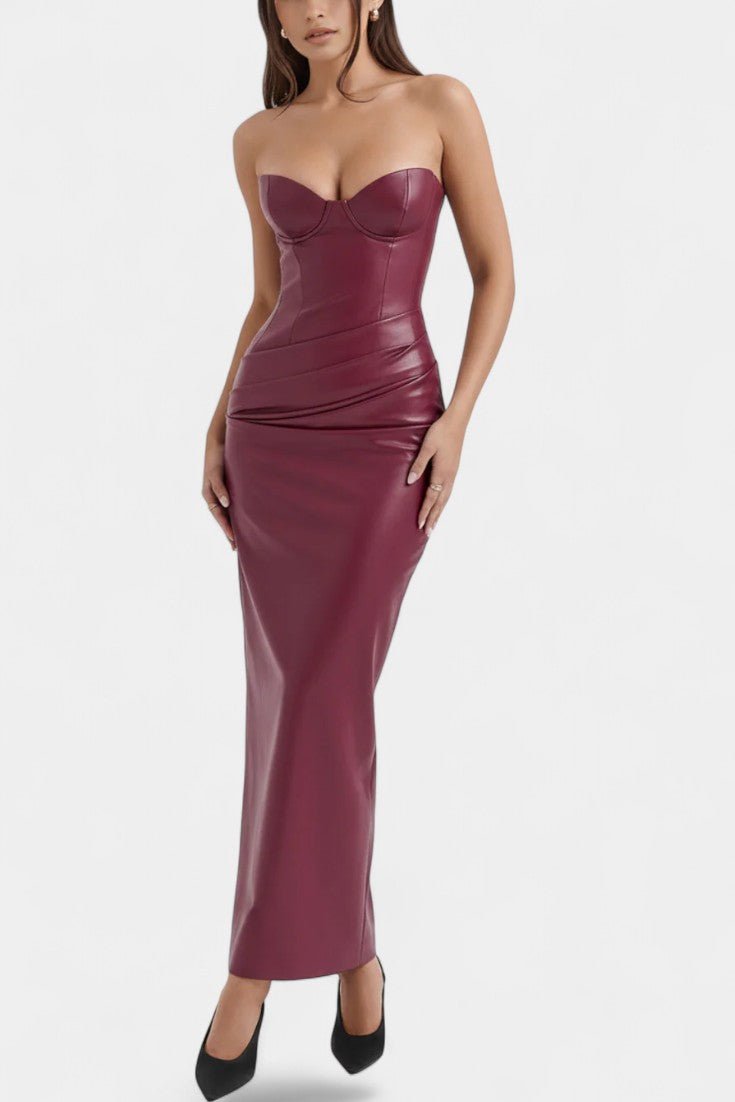 Katrine – Malu Corset dress – Bordeaux / S