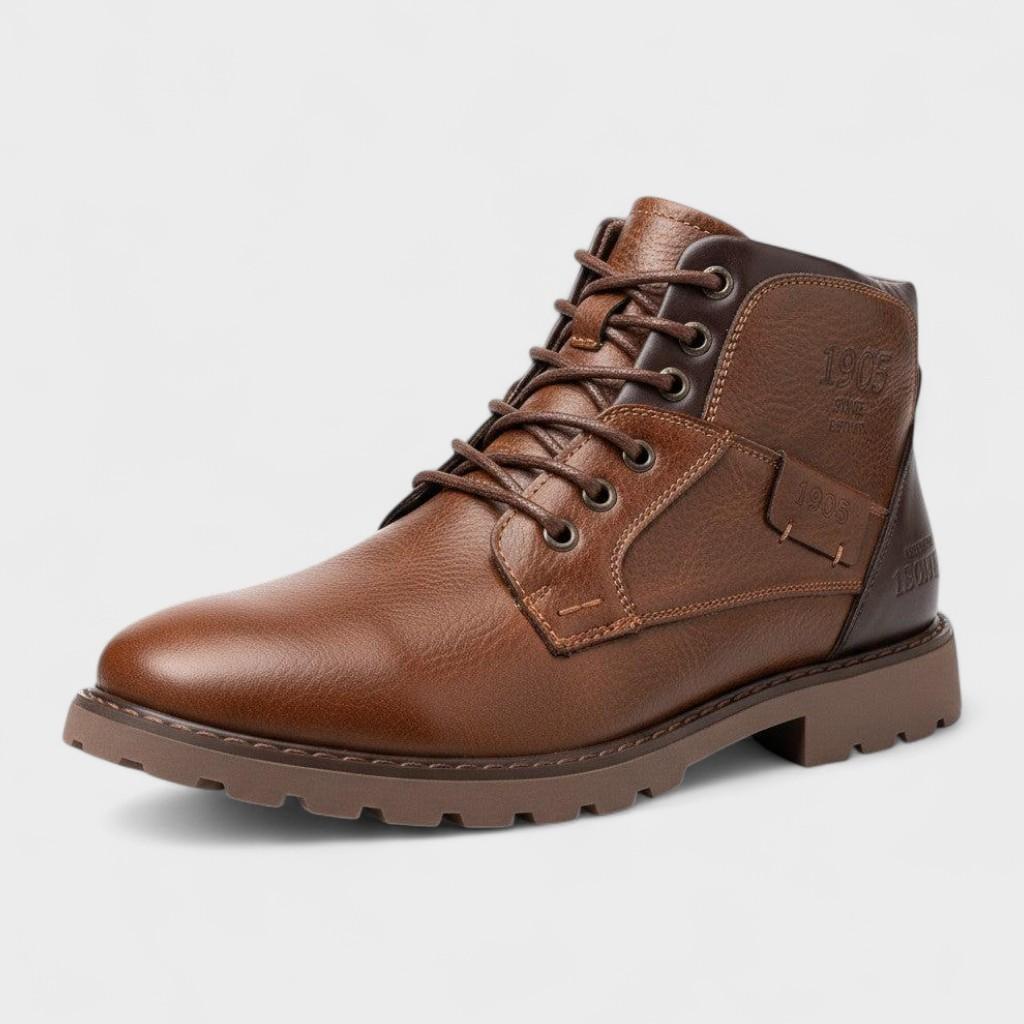 Kennedy – Faux Leather Ankle Boots – Brown / 39